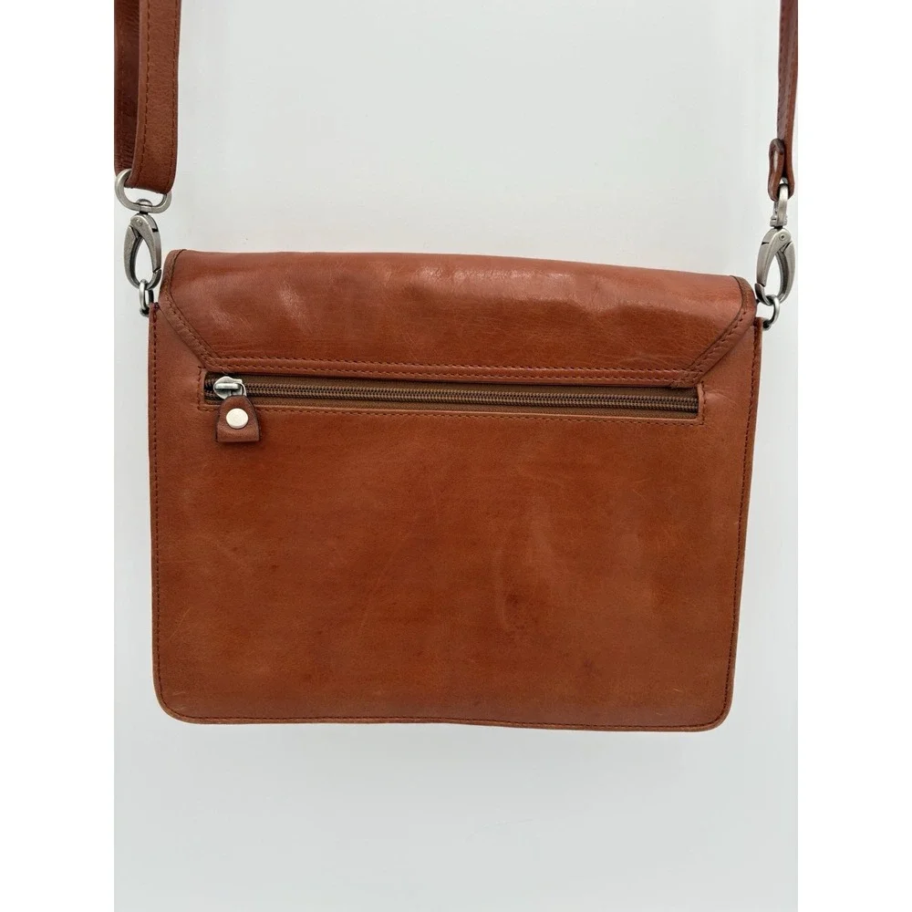 Bolon CPS‎ Collection Brown Leather Messenger Bag Crossbody Vintage